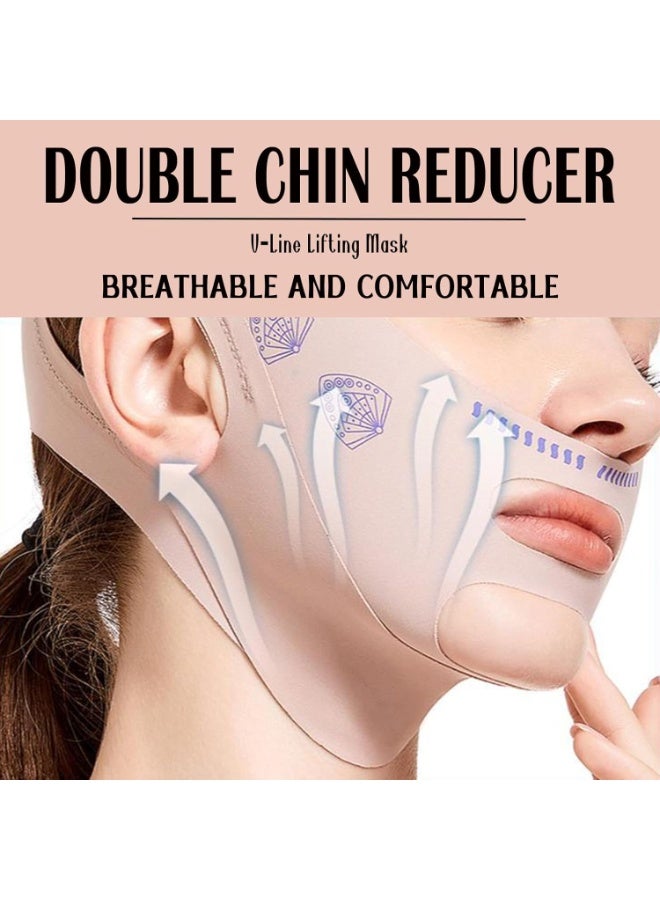 VIUAUAX [Upgrade] V Line lifting Mask Strap, Reusable V Line lifting Mask,Face Lift Belt for Women (Pink) - Image 2