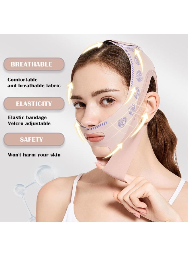 VIUAUAX [Upgrade] V Line lifting Mask Strap, Reusable V Line lifting Mask,Face Lift Belt for Women (Pink) - Image 4