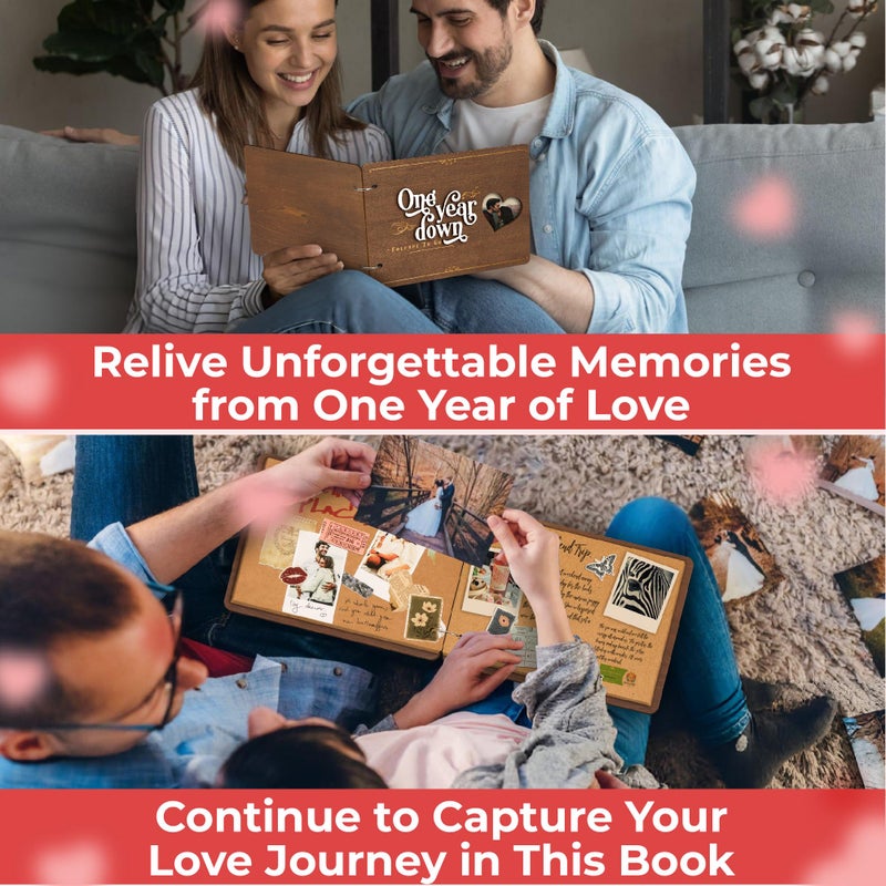 Stofinity 1 Year Anniversary Boyfriend Gifts - One Year Dating Gifts For Her Girlfriend, 1 Year Anniversary Scrapbook, 1st Wedding Gift - Image 4