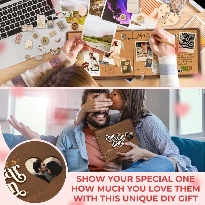 Stofinity 1 Year Anniversary Boyfriend Gifts - One Year Dating Gifts For Her Girlfriend, 1 Year Anniversary Scrapbook, 1st Wedding Gift - Image 3
