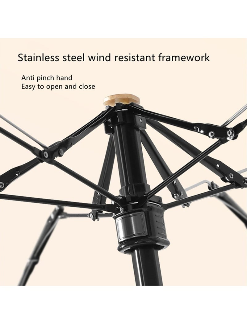 مظلة شمسية صغيرة قابلة للطي ، مظلة صغيرة بالأشعة فوق البنفسجية للشمس والمطر،  خفيفة الوزن وقابلة للحمل،  مقاومة للرياح مع حماية من الأشعة فوق البنفسجية بنسبة 99% للنساء - Image 3