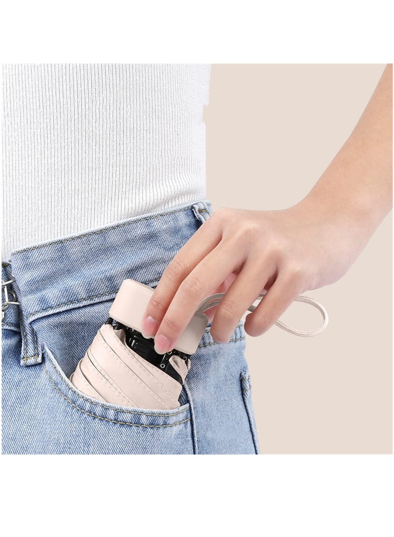 مظلة شمسية صغيرة قابلة للطي ، مظلة صغيرة بالأشعة فوق البنفسجية للشمس والمطر،  خفيفة الوزن وقابلة للحمل،  مقاومة للرياح مع حماية من الأشعة فوق البنفسجية بنسبة 99% للنساء - Image 5