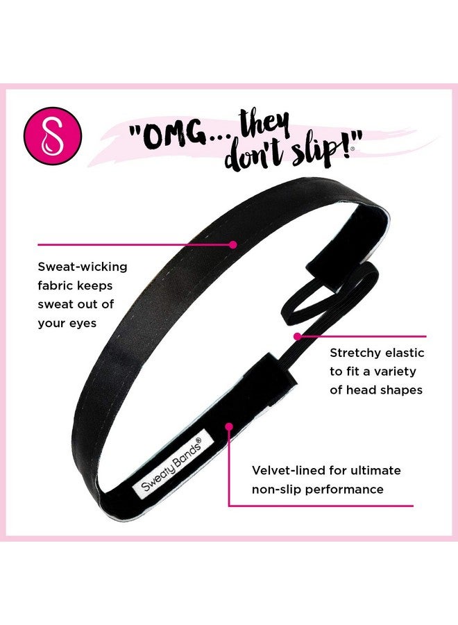 Sweaty Bands Womens Girls Headband Nonslip Velvetlined Athletic Hairband Mermaid Hair Don'T Care Gray - Image 2