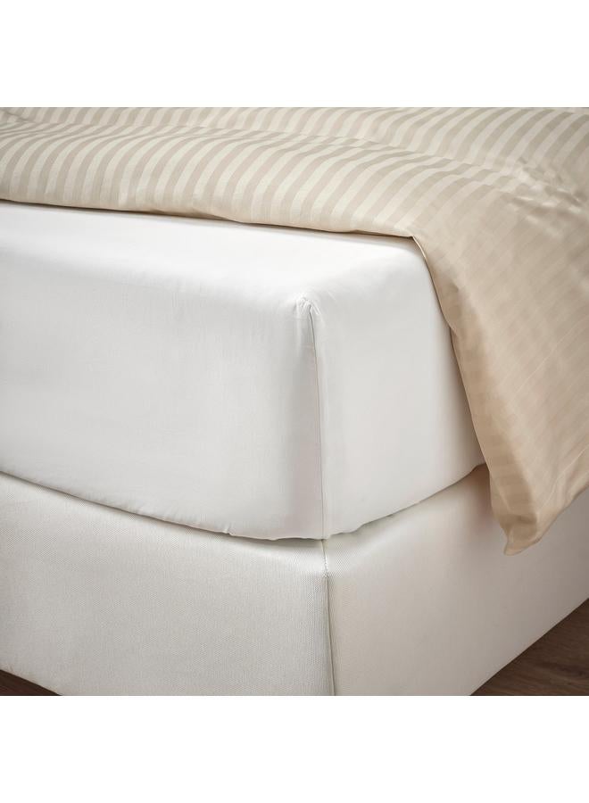 erorex Fitted sheet, white, 160x200 cm - Image 5