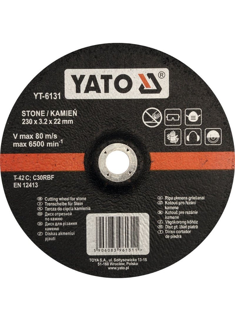YATO Stone Cutting Disc 230x3.2x22mm  YT-6131