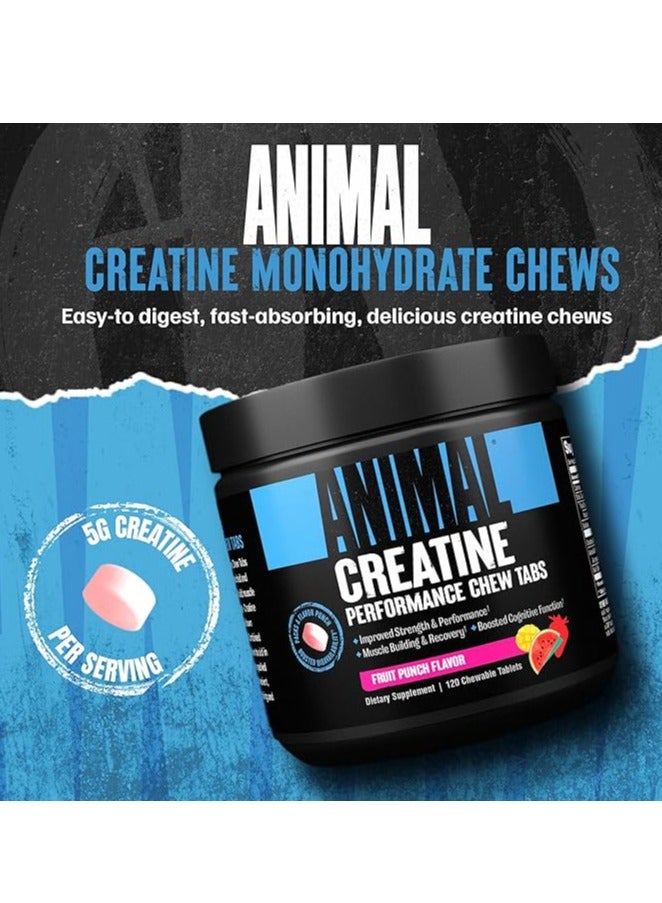 ANIMAL Creatine Performance Chews Fruit Punch 120 chewables - Image 2