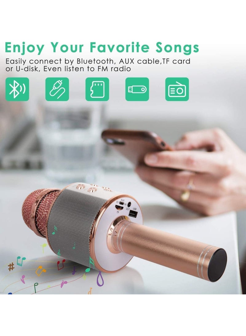 Advanced Multifunctional Wireless Bluetooth Portable Karaoke Singing Microphone Speaker - Image 5
