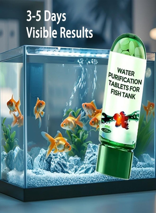 أقراص تنقية مياه أحواض السمك، أقراص تنقية مياه أحواض السمك القوية، تزيل العكارة بكفاءة وتحسن جودة المياه، وتزيل جميع أنواع العكارة من مياه أحواض السمك (5 قطع) - Image 2