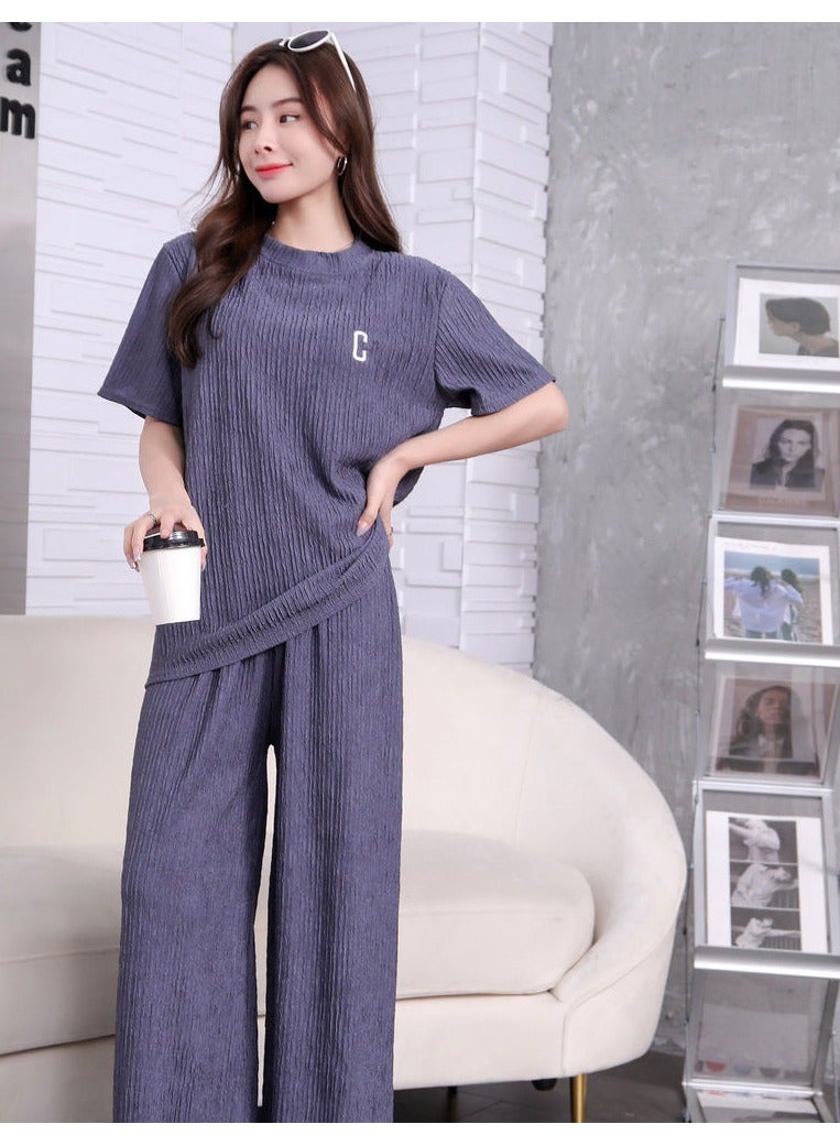 DubaiGallery Women Pyjamas Set PJ Ladies Silk Satin Short Sleeve Print Button Up Loungewear