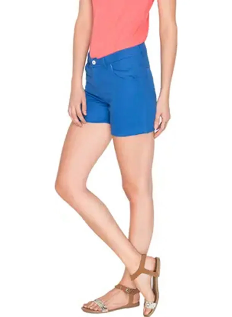 كامبوس سوترا شورت نسائي أزرق سماوي سادة من التويل