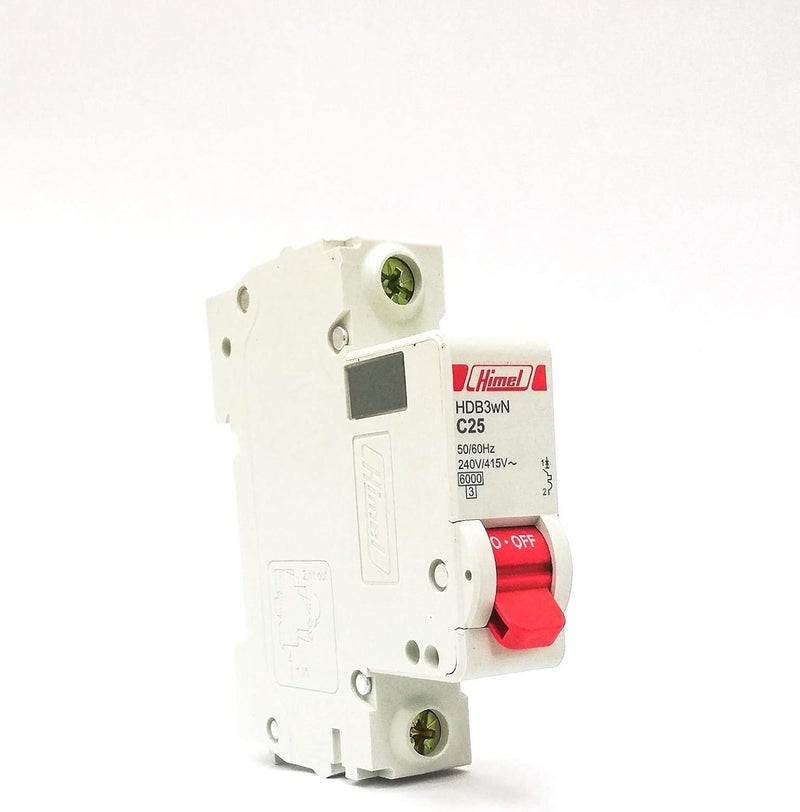Himel Miniature Circuit Breaker - MCB 25A 1Pole 6kA - HDM3WN1C25 Himel - Image 1