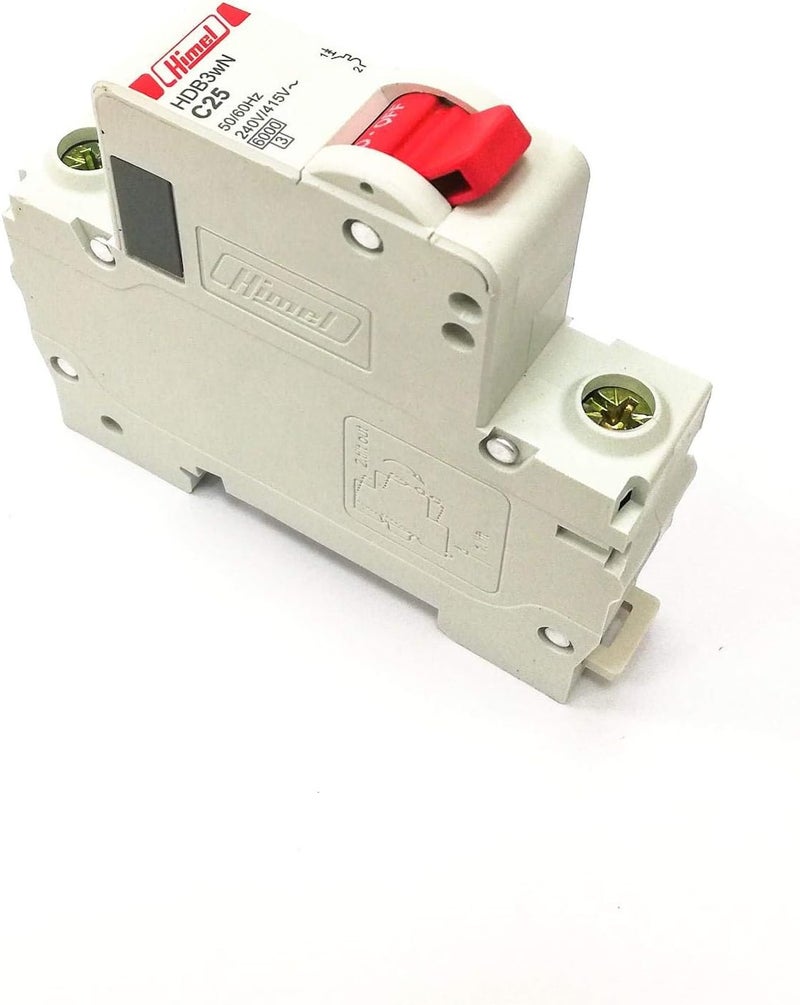 Himel Miniature Circuit Breaker - MCB 25A 1Pole 6kA - HDM3WN1C25 Himel - Image 2