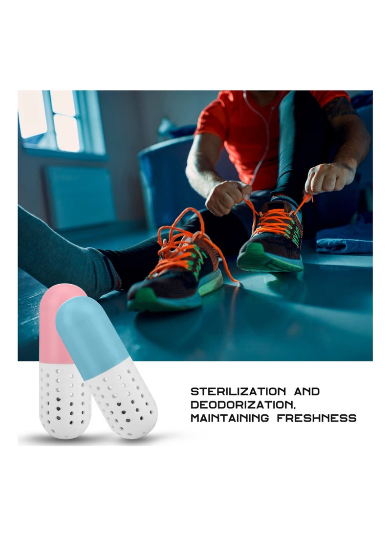 Generic - Sneaker Deodorizer Balls Capsules, Shoe Fresheners Reusable Sports Shoe Deodorizing for Sneakers Trainers Lockers Gym Bags Wardrobes Cars, Long Lasting and Easy to Use, Pink & Blue(6 Pack) - Image 1