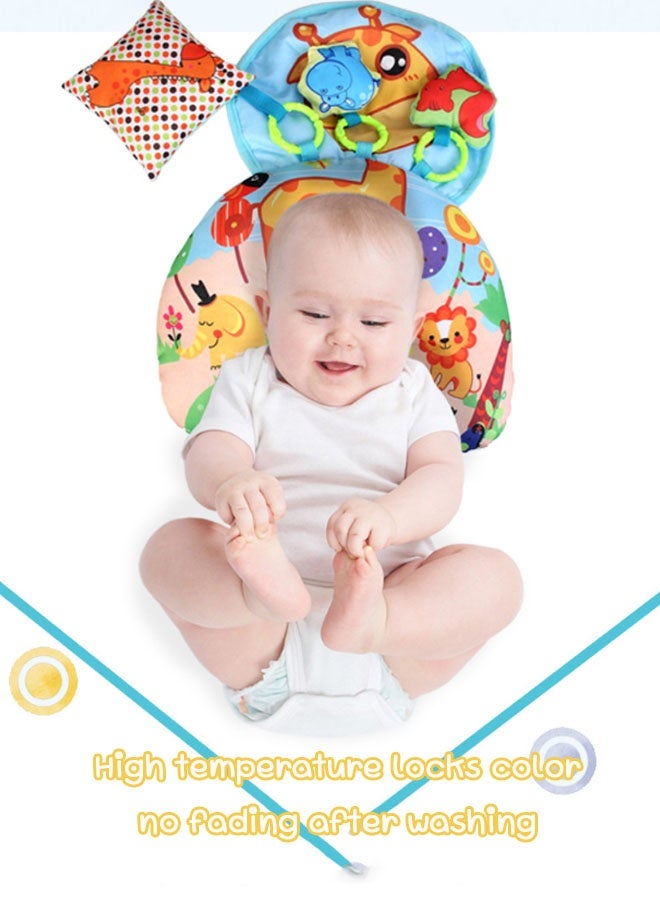 Vinnatsu Tummy Time Toys & Pillow Set for 0-3 Years Baby Head Pillow,Baby Play Pillow with 2 Bells and 1 Pendant Babies and Toddler Bedding Color High Contrast Baby Toys Gifts for Babies and Toddlers(Multicolor) - Image 5