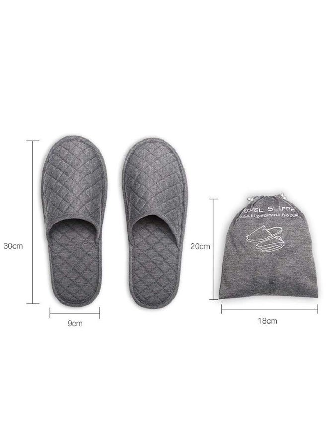 ITODA Non Disposable Travel Spa Slippers Foldable Portable Closed Toe Sandals Shoes Guest Indoor House Room Business Men Women Trip Party Washable Footwear with Bags, One Size - Image 4