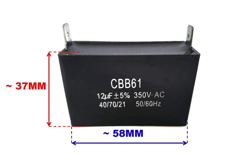 ITACO 12uF Generator Motor Capacitor Condenser 11.5uF 12 uf CBB61 12.5uF 50 60 Hz 250V - 450V 350V AC UL AVR - Image 2