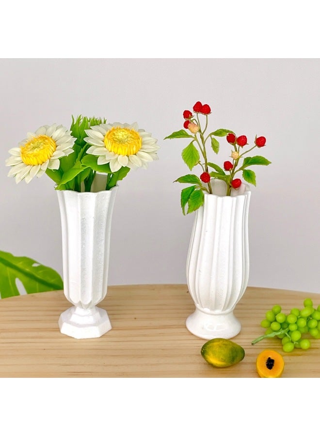 زينة مزهرية منزل دمى صغيرة مطبوعة بتقنية الراتنج 3D لمحاكاة الأزهار، props تصوير منزل اللعب، ألعاب منزلية - اللون: الطراز الثاني - Image 2