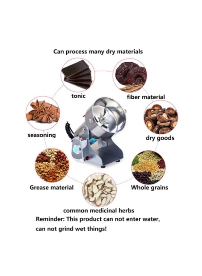 دينكس مطحنة كهربائية 800 جرام بقدرة 3000 واط ، مطحنة قهوة كهربائية للحبوب والتوابل والطعام الجاف (مع 22 قطعة اضافية قطع غيار) - Image 2