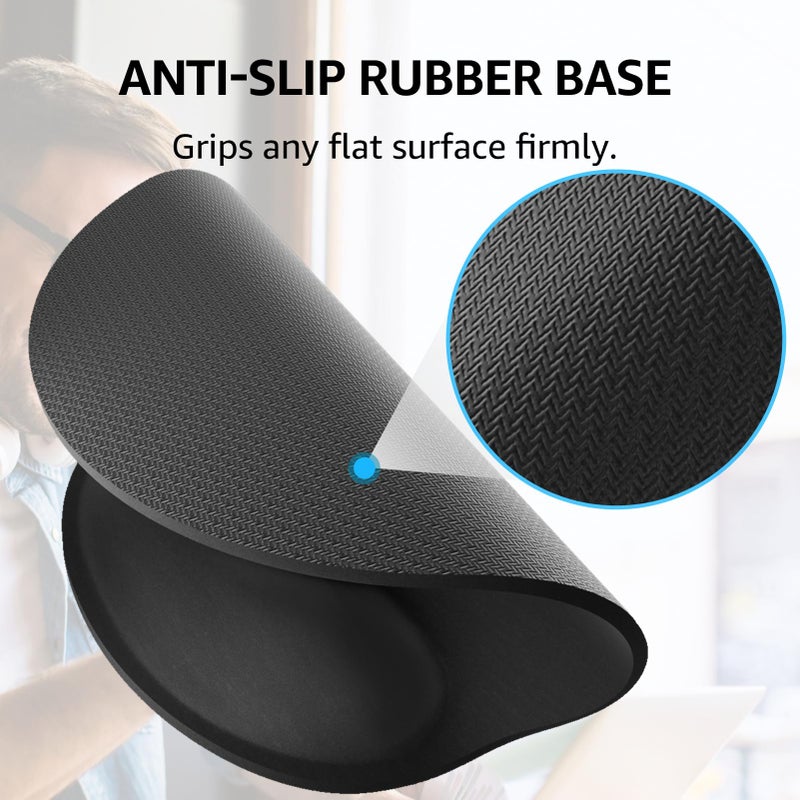 KTRIO Ergonomic Keyboard Wrist Rest, Memory Foam Wrist Rest for Computer Keyboard, Non-Slip Rubber Base for Easy Typing & Pain Relief - Image 4