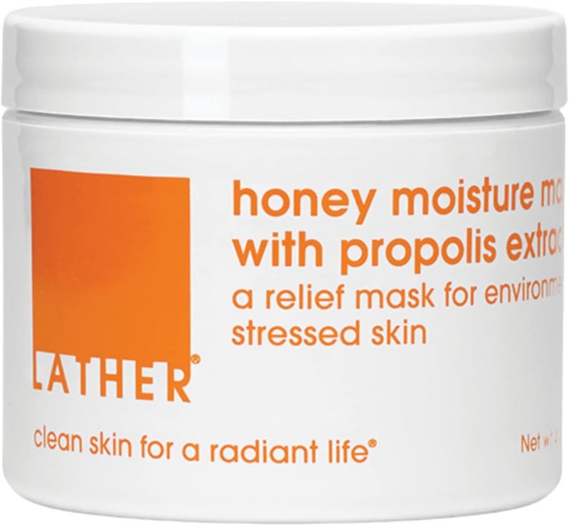 LATHER Honey Moisture Mask with Propolis Extract - Hydrating Face Mask for Dull, Combination, Mature & Dry Skin - 4 Oz - Image 1