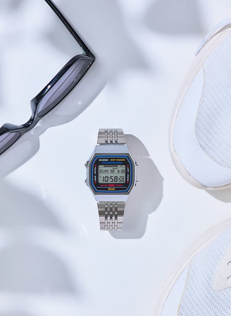 CASIO Vintage Bluetooth Step Tracker Stainless Steel Watch ABL-100WE-1A - Image 4