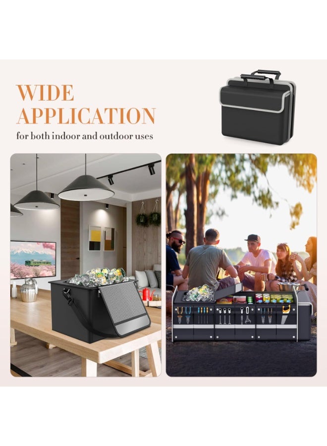 ايتي لايف منظم صندوق السيارة - منظم تخزين محمول مقاوم للماء 4 في 1 مع حقيبة تبريد وغطاء قابل للطي، منظم صندوق السيارة سعة 90 لترًا للسيارة وسيارات الدفع الرباعي والشاحنات - Image 3