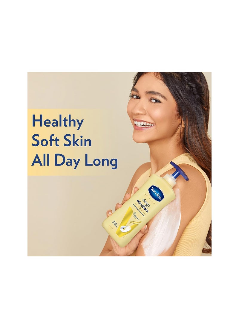 Vaseline - Vaseline Deep Moisture Serum In Lotion, 400 ml | Enriched with Glycerin for Nourished Soft Skin - Image 1