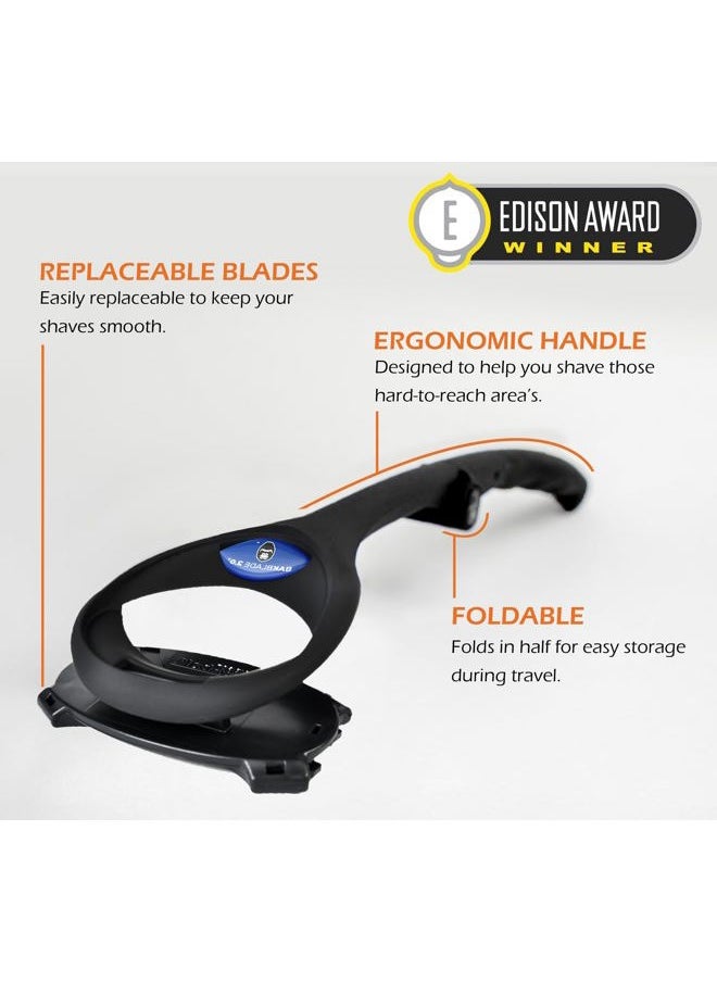 baKblade - Bakblade 2.0 Back Shavers for Men: DIY Hair Shaver, Safety Blade Technology & Ergonomic Handle, Wet & Dry Shaving (Extra Blades Included) - Image 1