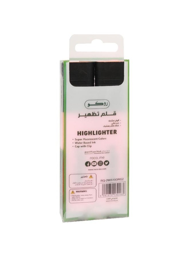 ROCO Pack of 2 Highlighters 120 Orange - Image 2