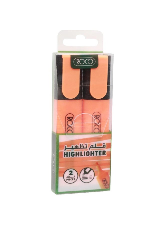 ROCO Pack of 2 Highlighters 120 Orange - Image 1