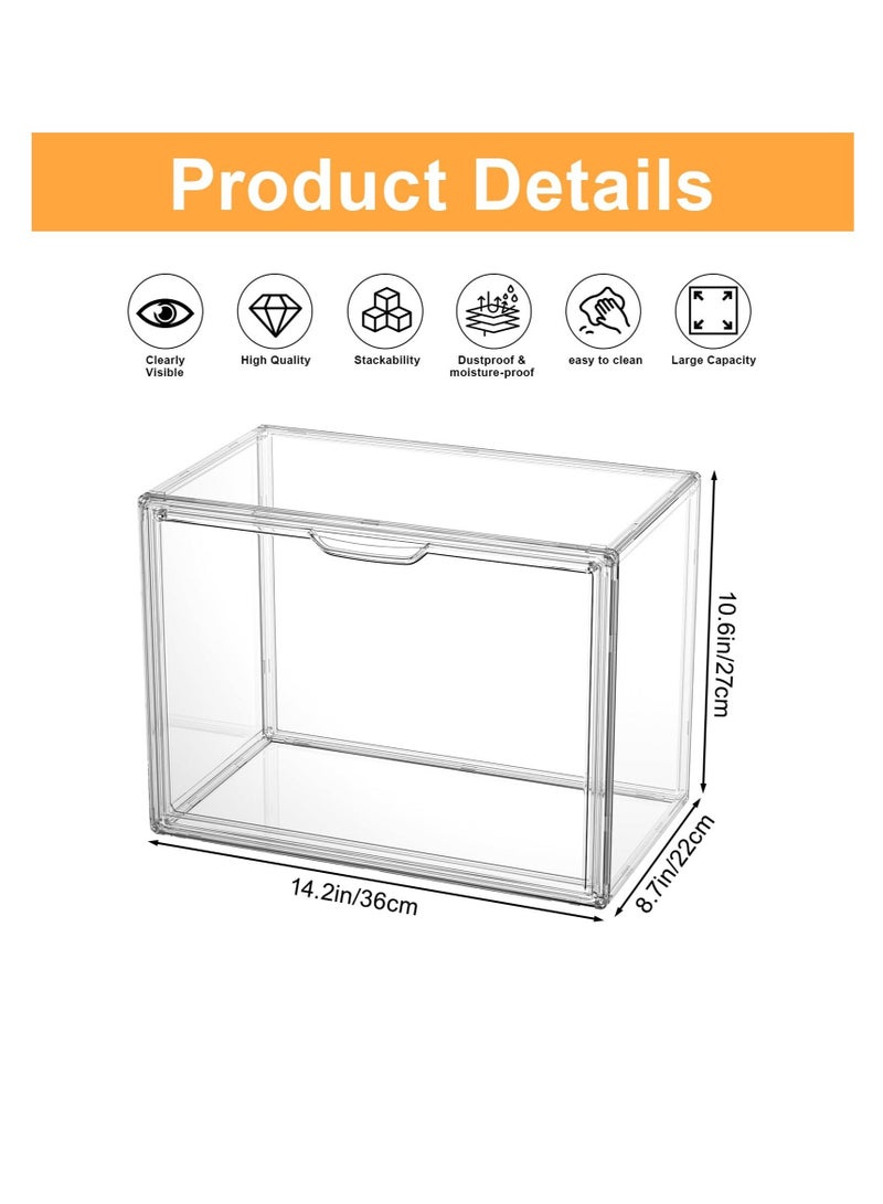 Acrylic Display Case Plastic Storage Boxes, Clear Handbag Display Case, Acrylic Purse Storage Organizers, Plastic Storage Boxes, for Handbags, Shoes, Collectibles, Cosmetic and Toys  - Image 2