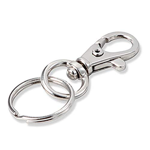 Lucky Line Mini Trigger Snap, Nickel Plated Zinc with Split Ring (44301) - Image 1