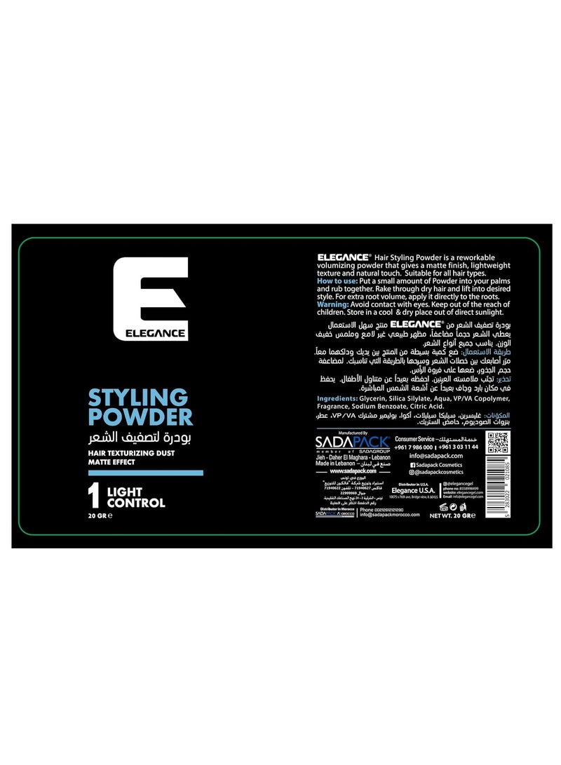Elegance-E Series Styling Powder Wax 20g: Extra Volume, Strong Hold, Matte Finish, Suitable for All Hair Types - Image 4