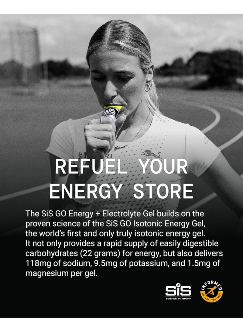 Science in Sport GO Energy + Electrolyte Gels – Raspberry, 30 x 60ml, 22g Carbohydrates Per Sachet, Added Sodium, Potassium & Magnesium, Energy & Hydration Support, Endurance Fuel for Sports & Training - Image 3