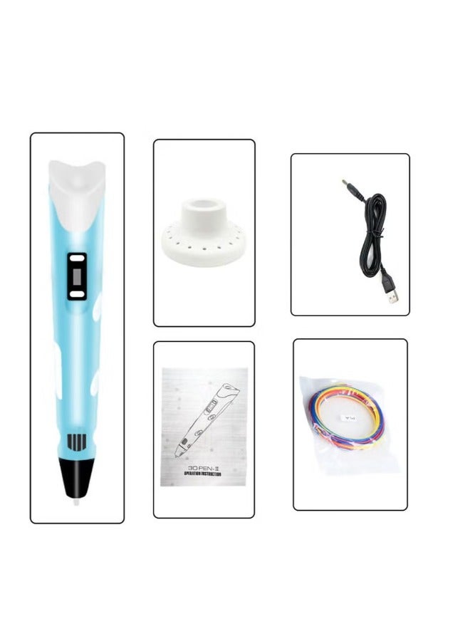 3د الطباعة القلم مع سرعة قابل للتعديل ودرجة الحرارة (أوسب التوصيل) الأزرق - Image 2