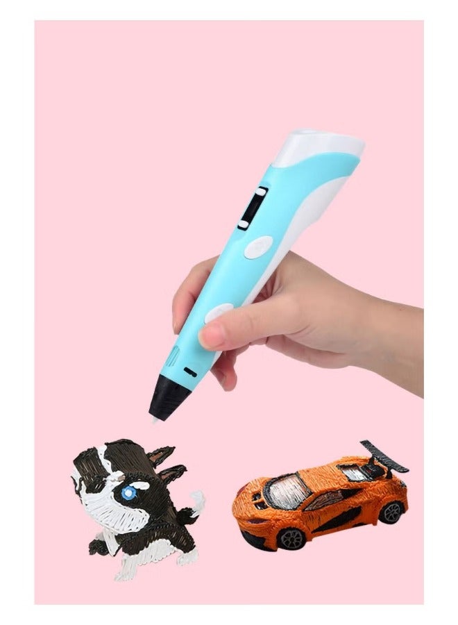 3د الطباعة القلم مع سرعة قابل للتعديل ودرجة الحرارة (أوسب التوصيل) الأزرق - Image 4