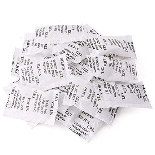 TDO TDO Silica Gel 1gm Pouch 50 pcs Pack Moisture absorbents Dehumidifier Silica Gel Bags for Moisture Room Cupboard Kitchen ShoeWardrobe CarCamera Lenses