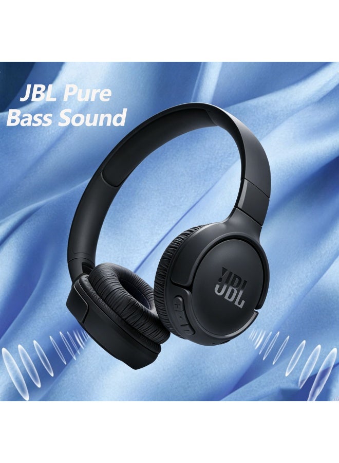 JBL Tune 520BT - Wireless On-Ear Headphones, Up to 57H Battery Life and Speed Charge, Lightweight, Comfortable and Foldable Design, Hands-Free Calls with Voice Aware - Image 2