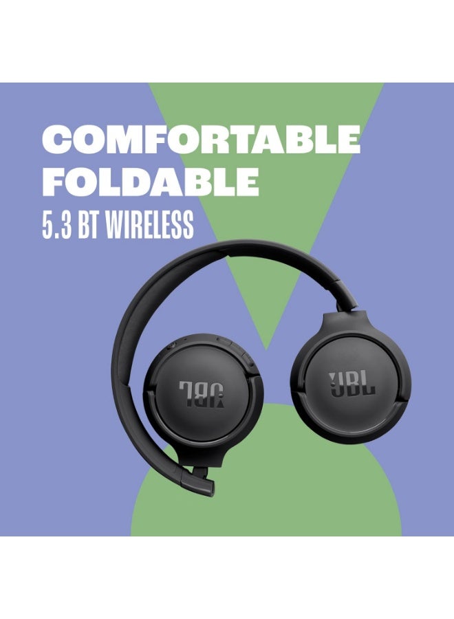 JBL Tune 520BT - Wireless On-Ear Headphones, Up to 57H Battery Life and Speed Charge, Lightweight, Comfortable and Foldable Design, Hands-Free Calls with Voice Aware - Image 4
