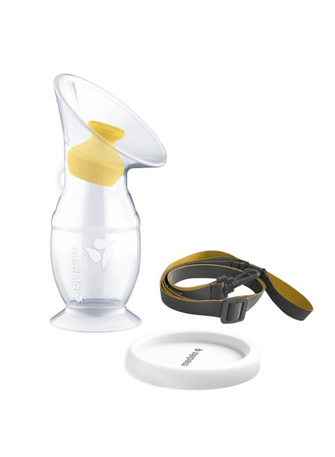Breast Milk Collector for breastfeeding Moms, Silicone Milk Catcher, Milk Saver with a suction base and a lid for storage for everyday breastfeeding