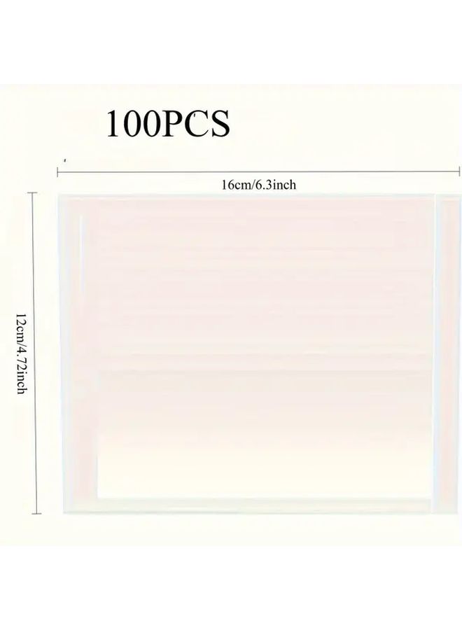 100 كيس شفاف بحجم 4.72 × 6.3 بوصة مع لاصق علوي لملصقات الشحن - Image 2