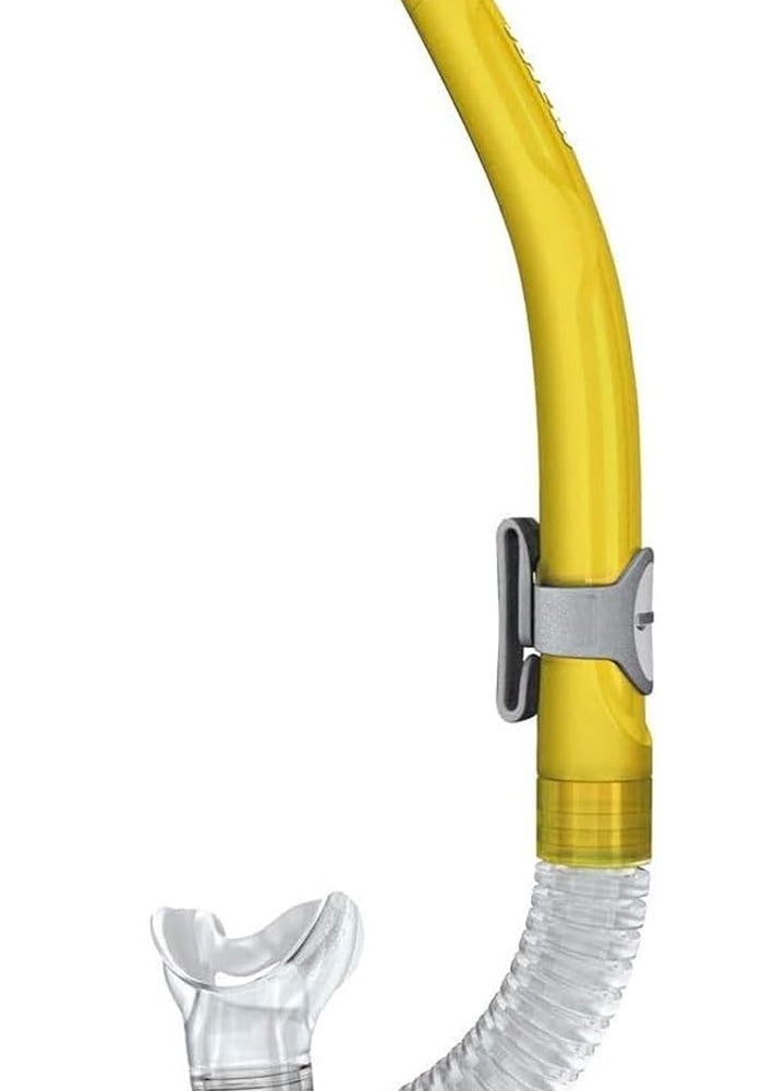 Mares Ergo Dry Scuba Diving and Snorkeling Snorkel - Yellow - Image 1