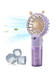 Generic Portable Handheld Fan, Handheld Fan with Water Mist Spray 4 Speeds Rechargeable Mini Fan Mist Fan Personal Small Hand Fan for Office Home Travel Outdoor  - Image 1
