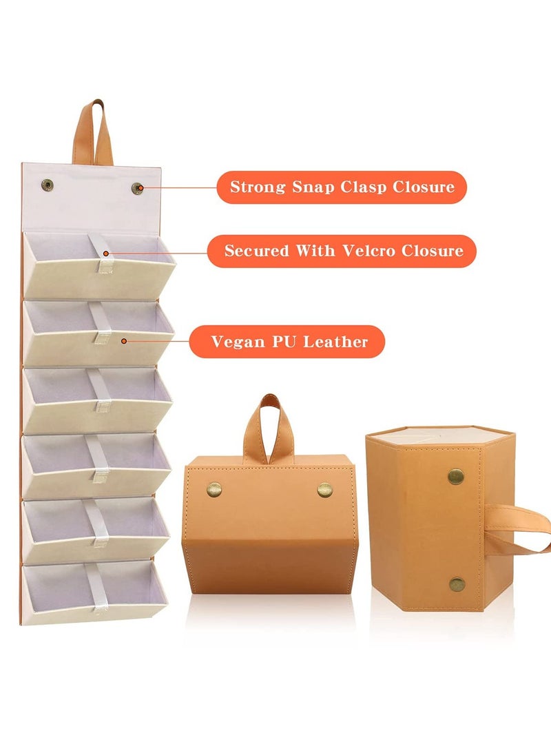 SYOSI - Sunglass Eyeglass Organizer Collector 6 Slot PU Eyeglasses Storage Case Box Multiple Hanging Eyewear Display - Image 1