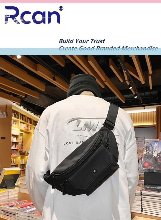 Rcan Nylon Sports Sling Backpack Lightweight Multipurpose Cross Body Adjustable Reinforced Shoulder Bag for Men Women Boys Girls Travel Hiking Outdoor Daypack - Image 2