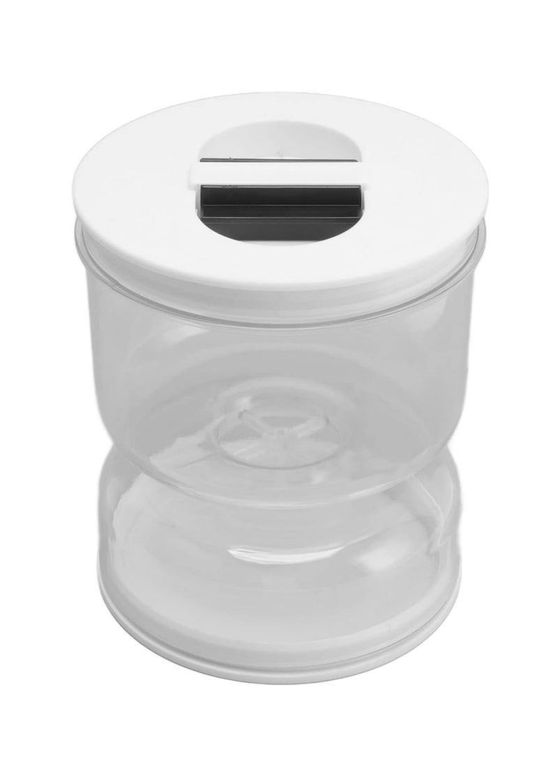 Oasisgalore Pickle Olive Hourglass Jar Juice Wet and Dry Separator Food Container with Strainer Flip Atight Lid  - Image 1