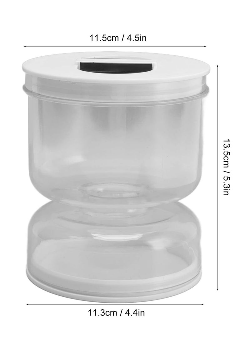 Oasisgalore Pickle Olive Hourglass Jar Juice Wet and Dry Separator Food Container with Strainer Flip Atight Lid  - Image 4