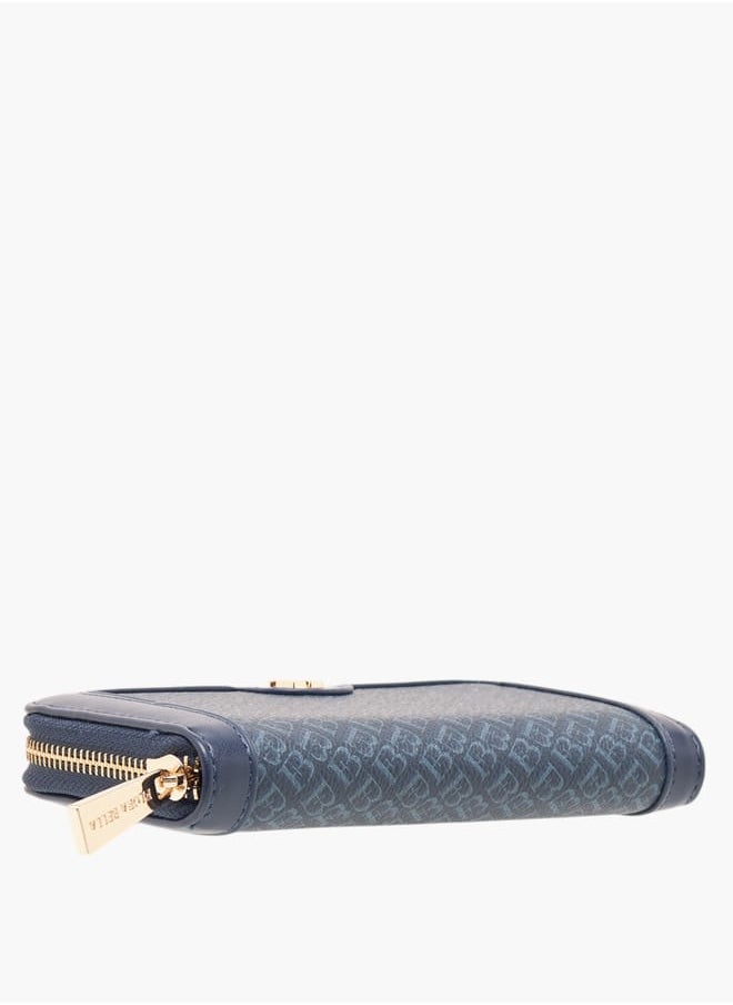 Flora Bella By Shoexpress Women Monogram Print Zip Around Wallet  - Image 4