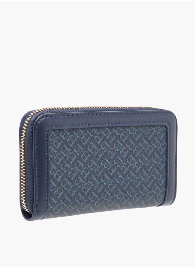 Flora Bella By Shoexpress Women Monogram Print Zip Around Wallet  - Image 2