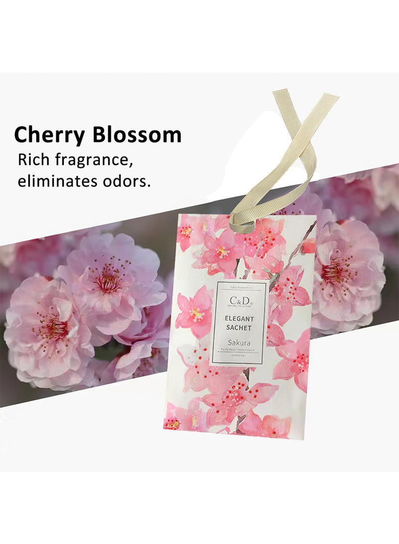 Elegant Sachet, Hanging Air Deodorizer Freshener Car Scent for Drawers, Wardrobes, Cars (Cherry Blossom)  - Image 2